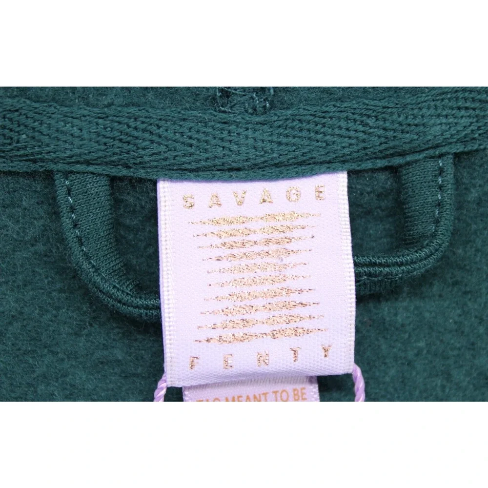Savage X Fenty NWT Robe XS Green Hooded Kimono Cozy Lounge Sleepwear